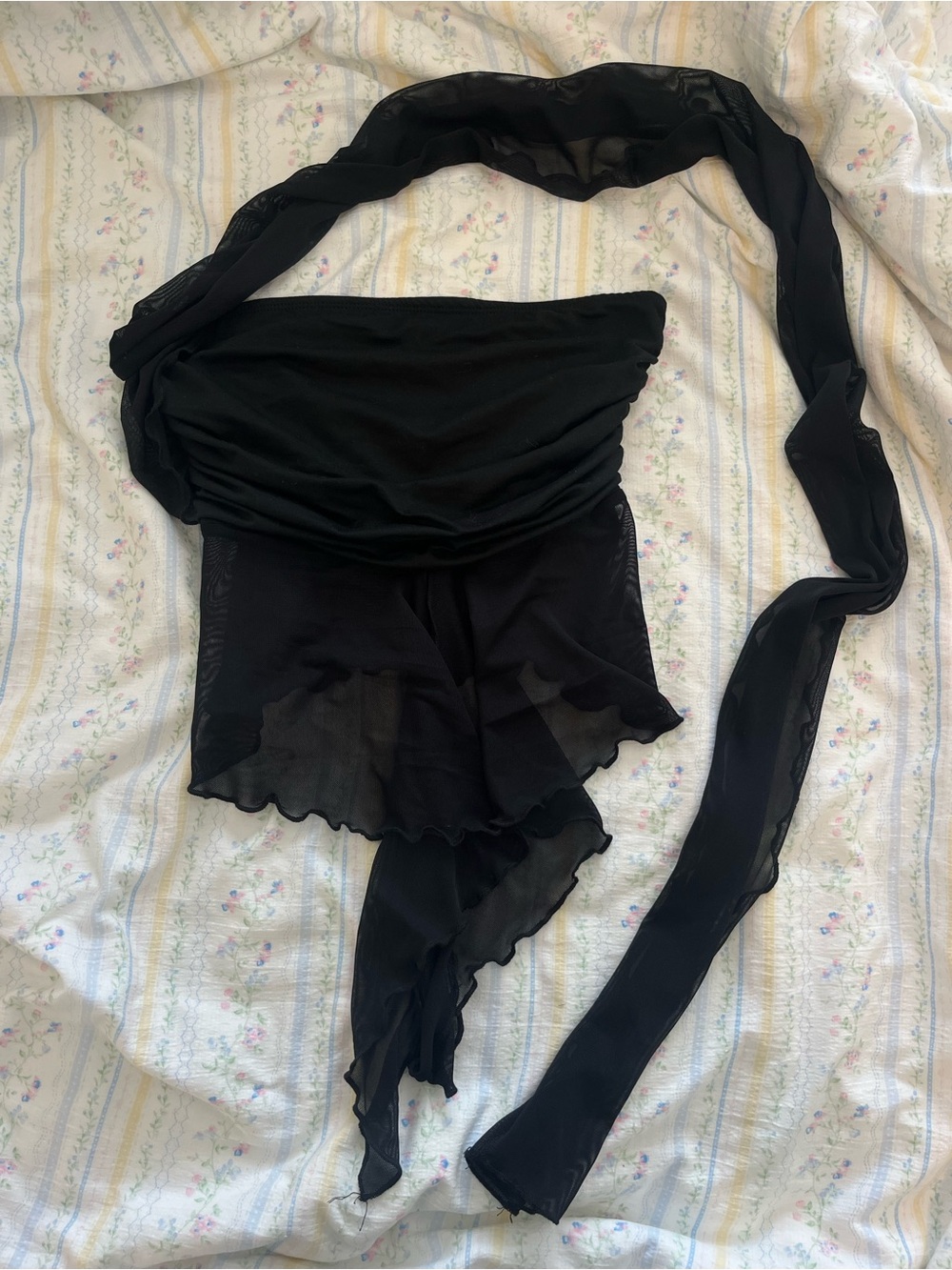 Sheer Black Scarf & Wrap Set